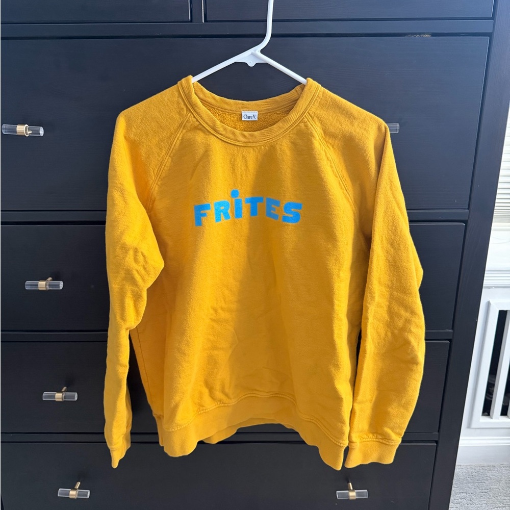 Clare V. Frites Yellow Sweatshirt Medium